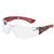 BOLLE SAFETY RUSH PLUS SAFETY GLASSES RED AND BLACK ARMS CLEAR LENS