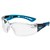 BOLLE SAFETY RUSH PLUS SMALL SAFETY GLASSES BLUE AND BLACK ARMS CLEAR LENS