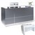 HUGO RECEPTION COUNTER 1800 X 950 X 1150MM METALLIC GREY