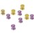 QUARTET EXTRA STRONG MAGNETS CIRCLE PURPLEGOLD PACK 10