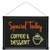 QUARTET LED WRITING BOARD WITH CHAIN 450 X 600MM BLACK