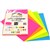 RAINBOW COLOURED A4 COPY PAPER 75GSM 100 SHEETS FLURO ASSORTED