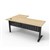 RAPID SPAN DELUXE CORNER WORKSTATION METAL MODESTY PANEL 1800 X 1200 X 730MM NATURAL OAKBLACK