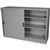 STEELCO SLIDING DOOR CABINET 2 SHELVES 1015 X 1500 X 465MM SILVER GREY