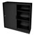 STEELCO SLIDING DOOR CABINET 2 SHELVES 1015 X 914 X 465MM GRAPHITE RIPPLE
