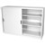 STEELCO SLIDING DOOR CABINET 2 SHELVES 1015 X 914 X 465MM WHITE SATIN