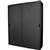 STEELCO SLIDING DOOR CABINET 3 SHELVES 1830 X 1500 X 465MM GRAPHITE RIPPLE