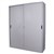 STEELCO SLIDING DOOR CABINET 3 SHELVES 1830 X 1500 X 465MM SILVER GREY