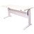RAPID SPAN ELECTRIC HEIGHT ADJUSTABLE OPEN DESK 1500 X 700MM NATURAL WHITEWHITE