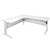 RAPID SPAN ELECTRIC HEIGHT ADJUSTABLE CORNER WORKSTATION 1800 X 1500 X 700MM NATURAL WHITEWHITE