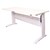 RAPID SPAN ELECTRIC HEIGHT ADJUSTABLE OPEN DESK 1800 X 700MM NATURAL WHITEWHITE