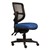 ERGOSELECT SWIFT ERGONOMIC CHAIR MEDIUM MESH BACK 3 LEVER SEAT SLIDE BLACK NYLON BASE BLUE