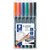 STAEDTLER 313 LUMOCOLOR PERMANENT MARKER BULLET 04MM ASSORTED WALLET 6