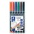STAEDTLER 314 LUMOCOLOR PERMANENT MARKER BULLET 25MM ASSORTED WALLET 6