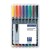 STAEDTLER 318 LUMOCOLOR PERMANENT MARKER BULLET 06MM ASSORTED WALLET 8