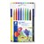 STAEDTLER 326 NORIS CLUB FIBRE TIP PENS 10MM ASSORTED WALLET 10