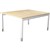 OBLIQUE HEIGHT ADJUSTABLE 2 PERSON BACK TO BACK DESK 1800 X 1500 X 720MM SNOW MAPLE