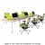 OBLIQUE HEIGHT ADJUSTABLE 6 PERSON BACK TO BACK DESK 5400 X 1500 X 720MM SNOW MAPLE