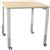OBLIQUE HEIGHT ADJUSTABLE MEETING TABLE 900 X 900MM SNOW MAPLE