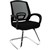 SYLEX TRICE VISITOR CHAIR CANTILEVER BASE MEDIUM BACK ARMS MESH BLACK WITH BLACK SEAT