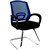 SYLEX TRICE VISITOR CHAIR CANTILEVER BASE MEDIUM BACK ARMS MESH BLUE WITH BLACK SEAT