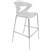 RAPIDLINE TAURUS POLY BARSTOOL CHROME BASE WHITE