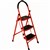 BRADY 3 STEP LADDER 120KG RED
