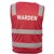 TRAFALGAR HIVIS WARDEN VEST DAYNIGHT RED LARGE