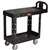RUBBERMAID HEAVY DUTY UTILITY CART FLAT SHELF BLACK