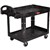 RUBBERMAID HEAVY DUTY UTILITY CART LIP SHELF BLACK