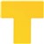 BRADY DURABLE FLOOR MARKERS T YELLOW 51 X 127MM PACK 20