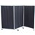 TRAFALGAR DELUXE FOLDING MOBILE PRIVACY SCREEN WITH WHEELS BLACK
