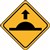 BRADY SPEED HUMP AHEAD SYMBOL C1 REFLECTIVE ALUMINIUM 600 X 600MM FLUORO YELLOWBLACK