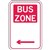 BRADY PARKING SIGNS  BUS ZONE ARROW LEFT METAL