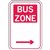 BRADY PARKING SIGNS  BUS ZONE ARROW RIGHT