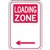 BRADY PARKING SIGNS  LOADING ZONE ARROW LEFT REFLECTIVE ALUMINIUM