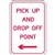 BRADY PARKING SIGNS  PICK UP AND DROP OFF POINT ARROW LEFT REFLECTIVE ALUMINIUM