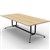 RAPIDLINE TYPHOON BOARDROOM TABLE 2400 X 1200 X 750MM NATURAL OAK