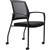 URBIN MESH BACK MULTIPURPOSE STACKABLE CHAIR ARMS CASTORS BLACK