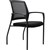 URBIN MESH BACK MULTIPURPOSE STACKABLE CHAIR ARMS GLIDES BLACK