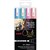 UNIBALL CHALK MARKER BULLET TIP 25MM ASSORTED METALLIC PACK 4