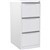 STEELCO A3 FILING CABINET 3 DRAWER 580 X 620 X 1320MM WHITE SATIN