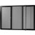 VISIONCHART BE NOTICED NOTICE CASE 3 HINGED DOOR 1830 X 1200MM BLACK FRAME GREY BACKING