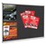 VISIONCHART SMOOTH VELOUR PINBOARD ALUMINIUM FRAME 1200 X 900MM CHARCOAL