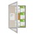VISIONCHART TX WEATHER RESISTANT NOTICE CASE 1350 X 980MM SILVER FRAME CORK BACKGROUND