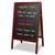 VISIONCHART BLACKBOARD MAGNETIC AFRAME 990 X 600MM MAHOGANY STYLE FRAME