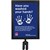 RETRACTA Q SIGN HOLDER A4 MATT BLACK