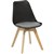 RAPIDLINE VIRGO BREAK OUT CHAIR OAK COLOURED TIMBER LEG WITH POLYPROPYLENE SHELL SEAT BLACKGREY