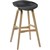 RAPIDLINE VIRGO BARSTOOL OAK COLOURED TIMBER FRAME WITH POLYPROPYLENE SHELL SEAT BLACK