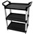 COMPASS COMPACT 3 SHELF UTILITY CART BLACK
